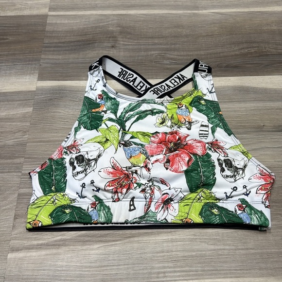 Akelasurf skull and tropical sports bra size medium - Picture 2 of 9